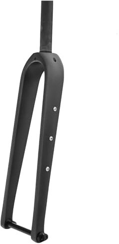 Fourche Rigide Gravel Route Fourche Rigide En Fibre Carbone 700C Fourche De Vélo À Frein À Disque De 28,6 Mm Axe Traversant 12 X 100 Mm Tube Droit/conique 1 1/8 Fourche Rigide Roue 700x45C(Matte black