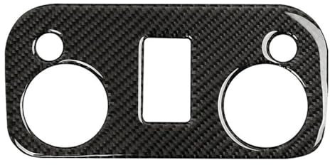 DZSQOMHGD Zubehör Interieur Für Ford Für Mustang GT 2015-2021 Carbon Fiber Innen Auto Dach Lesen Licht Panel Aufkleber Abdeckung Trim Dekorative Rahmen Interieur Zubehör(Schwarz)