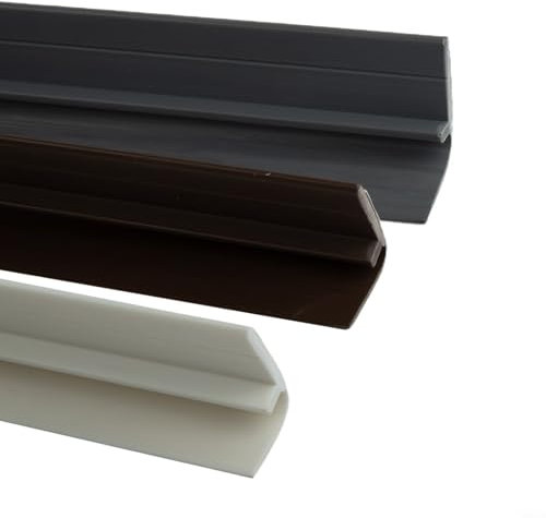 babominimer Door Bottom Seal Strip, Flexible Weatherproof Draught Excluder, Noise Reduction Stopper, Under Door Sealing PVC 90x4cm White, Coffee, Gray(White)