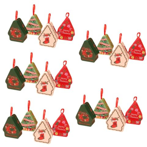 COLLBATH 20pezzi Scatole Natalizie Per Biscotti e Dolci Decorazioni Festive Per Regali Natale e Trattamenti Design e Versatile Per e Piccole