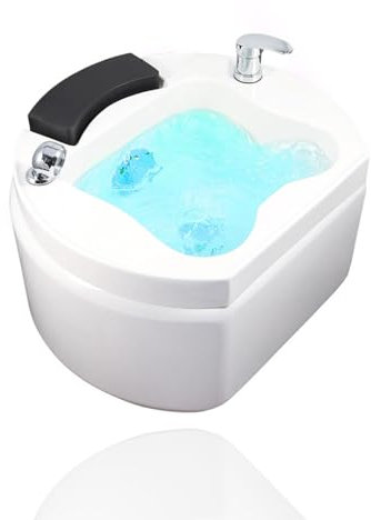 Acrylic Massage Footbath Pedicure Foot Spa with Pedicure Foot Rest with Pedicure Foot Rest Feet Spa Tub Colorful Lamp Foot Baths & Spas Pedicure Spa with Heat (Size : with Water Pump)