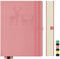 Qefuna Notebook B5 foderato, Bullet Journal B5 blocco note spesse, 300 pagine, copertina rigida in pelle, 100gsm carta foderata per donne uomini ufficio scuola diario, 19 x 25,5 centimetri, rosa