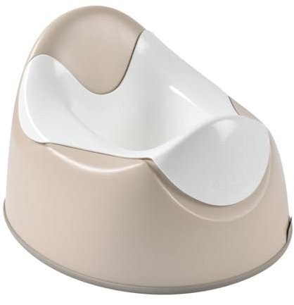 BÉABA, Pot d'Apprentissage Bébé Ergonomique, Poignées de préhension sur la cuvette, joint antidérapant, hygiénique, Facile d'entretien, Made In France, Terre d'argile