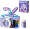 Digital Camera Building Blocks Set, 558 PCS Camera Building Model Kit, Creative Digital Camera Block Set, Retro Camera Collectible Brick Model Toy, Construction Toy for Adults Girls (Purple)