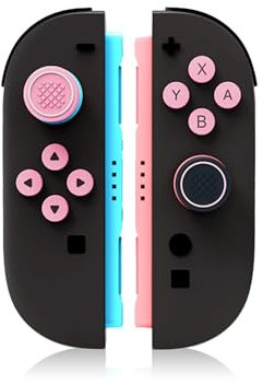 Poignées de pouce pour Nintendo Switch 2, capuchons de joystick pour Switch2, coque de joystick analogique pour manette Joycon NS2 avec autocollant pour bouton, poudre blanche fraîche