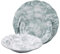 Service d'assiettes 18 pièces en porcelaine, 6 places de table, décor floral, vert, Fleurette