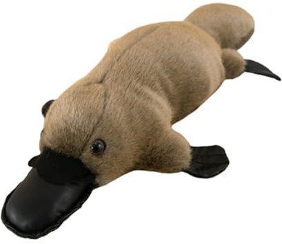 AQCQDQ Schnabeltier PlüSchtier,Niedliches Schnabeltier Plüschtier, Weiches PlüSchtier, SüßE Dekoration,Cartoon Schnabeltier Kissen Cartoon Plüschtier,Platypus Geburtstag Geschenk Kinder (45cm,Grau)
