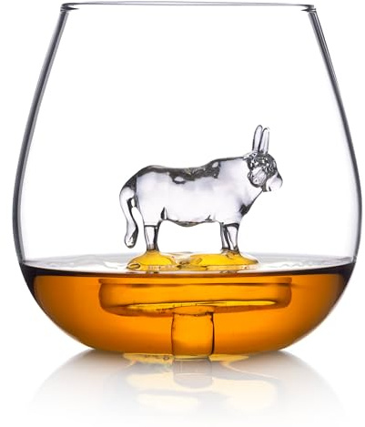 Bar Bespoke Highland Cow in a Glass - Art in a Glass