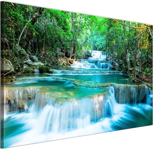 LUMASOUL Wandbilder Wohnzimmer Leinwandbild Landschaft 12 120x80 cm | 1-teiliges Bild für Schlafzimmer, Flur, Büro und Küche, modernes Foto-Motiv
