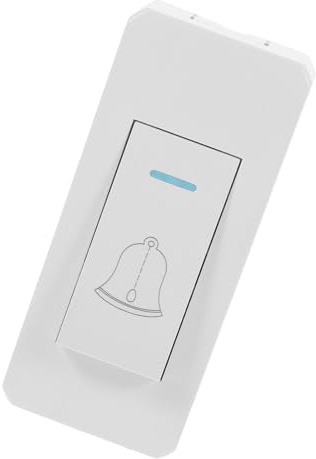 Healeved Traditional Doorbell Wireless Push Button Switch, High Power Surface Mount PC Doorbell Switch for Access Control Systems, Office and Bedside Cabinets