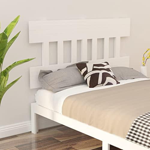 Owoxanthellate White Headboard 143.5×3×81 cm Solid Pine Shaker Style Tall Double Bed Easy Fix UK