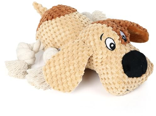 CIOXDYLENC Squeaky Dog Toy for Large Dogs, Dog Toys for Aggressive Chewers, Dog Toy Indestructible with Rope Limbs, Tug-of-War Dog Toys to Keep Them Busy, Relieves Boredom & Supports Active Play