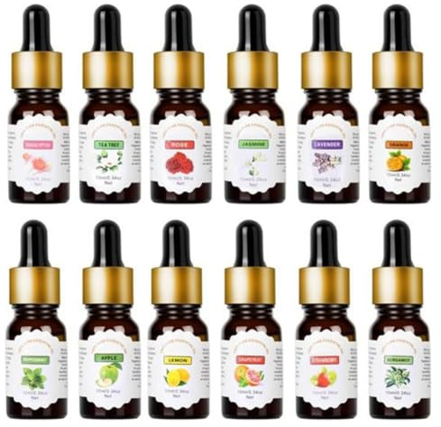 Aceite Esencial para Humidificador 10ml de Plástico | Soluble en Agua, Gotero Incluido, Uso en Hogar y Cafetería, Formato Ligero