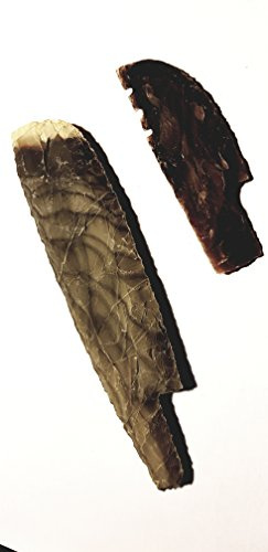 ANIMUS IMPERAT Steinzeit Messer / Klinge (Steinmesser) mit und ohne Säge (3inch und 6inch) aus Achat