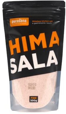 Purasana® Sel Rose de l’Himalaya Fin – 100% Naturel & Non Raffiné – Riche en Minéraux – Recharge de 500 g – Idéal pour Assaisonnement & Cuisine