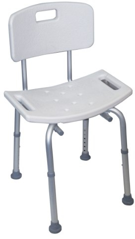 Aidapt Height Adjustable Shower and Bath Stool with Back, Anti Slip Feet, Easy Clean Surface and Hand Grip to Aid Stability. For Users Who are Elderly, Disabled, Pregnant or Unsteady on their Feet