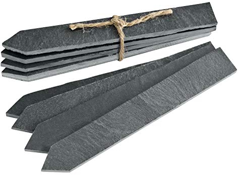 GardenMate Pflanzschilder aus Schiefer 8er Set Medium 15x2cm wetterfest wiederverwendbar praktisch