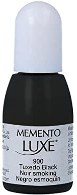 Tsukineko Memento Luxe Recharge d’Encre pour Tampon, Noir Smoking