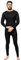 Herren-Thermo-Unterwäsche, Einteiler, Body, mit Reißverschluss, Ski-Unterwäsche Gr. Medium, schwarz