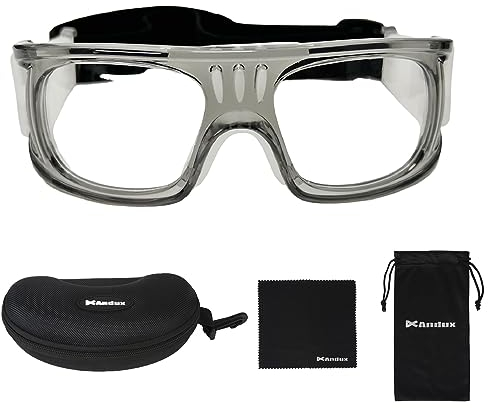 Andux Schutzbrille für Basketball, Fußball, Sport LQYJ-01 (Grau)