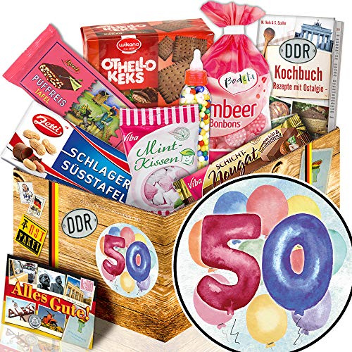 50. Geburtstag/DDR Suessigkeiten-Box / 50. Geburtstag Geschenkidee