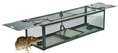 DSNOW Pièges à Rats Piège de Capture Deux Entrées Cage Piege pour Souris Rongeurs Mulots 39X13X11CM