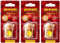 Areon Fresco Kirsche Auto Duft Rot Glas Duftflakon Flakon Holz Hängend Anhänger Spiegel Set 4ml (Pack x 3)