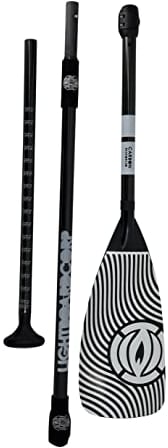 Light Board Corp Unisex – Erwachsene Intermediate Carbon Paddle 2.0 Adjustable 3pcs SUP PADDEL, OneColor, Einheitsgröße