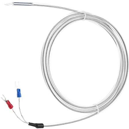 Hilitand K-Typ Temperaturfühler-Thermoelement, PTFE K-Typ Thermoelement 2 Draht wasserdicht 0-200 ℃ 118,1 Zoll