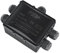 PEBA Abzweigdose IP68 Verteilerdose Wasserdichte Kabelverbinder Klemmdose für Aussen 5-Wege für 4mm-14mm Kabeldurchmesser steckdosen schwarz