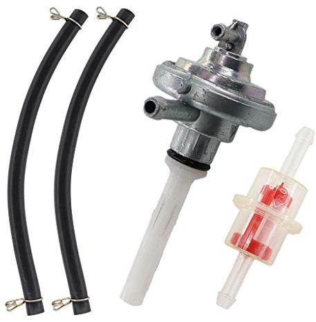HURI Benzinhahn Unterdruck 15mm mit Benzinhahn Benzinschlauch für Piaggio TPH 50, TPH 125, Typhoon 50 DT AC, Sfera 50, NSL 50, Zip 50, NRG 50, Quartz 50, NTT 50, Free 50, Liberty 50