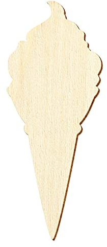 Holz Eistüte V2 - Deko Basteln 3-50cm, Pack mit:1 Stück, Höhe:15cm hoch