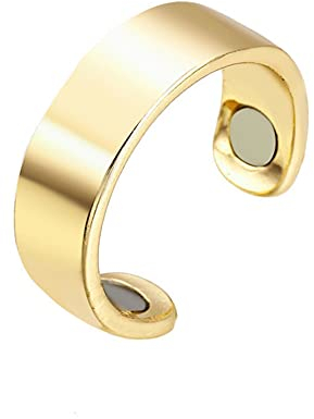 JAWSEU Magnetischer Schmuck-Magnetring für Frauen mit 2 Magneten, Gewichtsverlust Ring, Energieausgleich, Magnetischer Kupferring für Damen Frauen