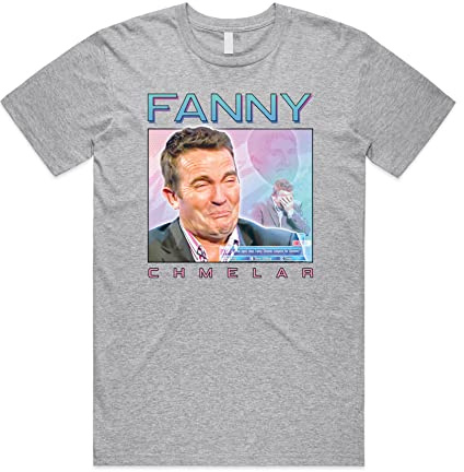 Sanfran Clothing Fanny Chmelar Top Bradley Walsh Icon The Chase Meme TV Presenter Funny Moment T-Shirt Small/Light Grey
