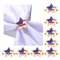 68 Stück 4. Juli patriotische Serviettenringe Strass amerikanische Flagge Metall Serviettenringhalter Unabhängigkeitstag blau rot Stern Serviettenring Halter Schnalle Tischring für Esstisch