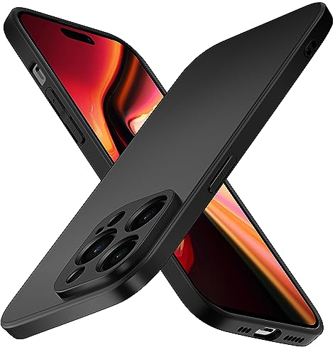 iVoler Cover in Silicone Compatibile con iPhone 15 PRO Max 6.7 Pollici con Protezione della Fotocamera, Ultra Sottile Custodia in TPU Morbida Anti-Graffio Antiurto Protettiva Case, Nero