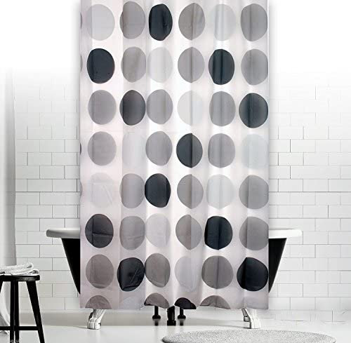 probath PEVA Rideau de douche blanc 3D MOSAIK rétro gris différents modèles 120 x 220 cm (gris rétro)