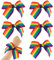 Hillylolly Regenbogen Band, 5 Stücke Seidenband Regenbogen, Lgbtq Bänder, Gay Pride Armband, Bänder Bunt, Dekoband Regenbogen, Pride Zubehör, Regenbogen Dekoration, 90 x 5 CM