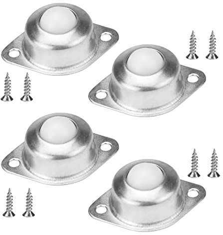 SIYINGSAERY 4 PZS Rueda de Bola de Nylon 16mm Rodamientos de Transferencia de Bolas Mini Ruedas Adhesivas 360° Ruedas Giratorias Pequeñas para Muebles, Sistemas Potencia Maquinaria Procesamiento