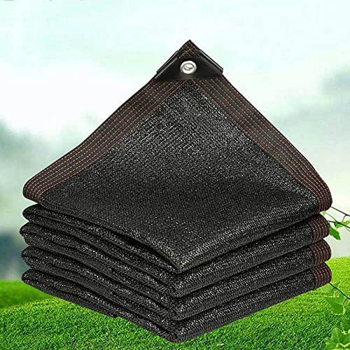 Tissu de d'ombrage Filet de Protection Solaire Voile d' Ombrage Tissu De D'ombrage avec Oillets Tissu d'ombrage 90%, pour Couvert Végétal, Serre, étable ou Chenil Noir,8x10m