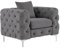 Vente-unique-Chesterfield-Sessel - Anthrazit - Samt - Edwina