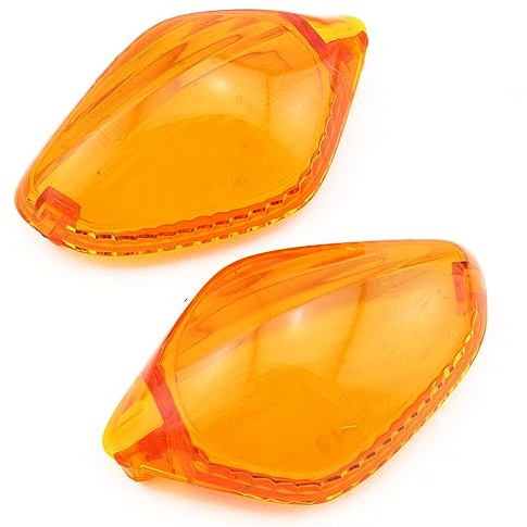 Xerial 2 x Blinkerlinsen vorne oder hinten, kompatibel mit Honda MSX125 CRF250L CMX 300/500 Rebel NC700 NC750 CTX700 Motorrad Blinker Lichter Linsen Abdeckung (Bernsteinfarben)