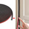Dichtungsband selbstklebend Türdichtung Fensterdichtung Tür Dichtung Türrahmen Gummidichtung Wasserdicht Dichtband für Türen,Haustür Türdichtungen Dichtungsgummi Abdichtungsband (4 Löcher-Schwarz,6M)