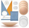 florani® Nippelpads für Damen – Unsichtbare, Wiederverwendbare Nippel Cover aus hautfreundlichem Silikon | 2 Paar Selbstklebende Brustwarzen Abdeckungen (Ø 8 cm)
