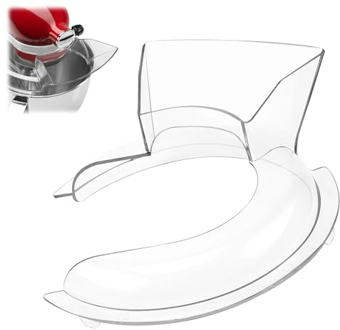 Tapa a Prueba de Salpicaduras, con Ranura de Llenado, Diámetro 21.3cm Protector Encimera Cocina, Transparente Kitchen Aid Accesorios, para Batidora, Picadora de Carne