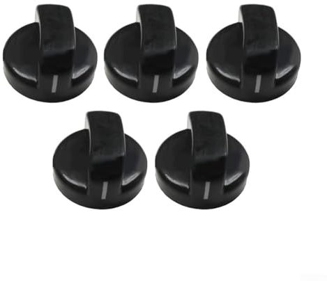 Universal Black Control Knobs, 8mm Hole Gas Stove Knob, Universal Surface Gas Hob Knobs Temperature Resistant Buttons for 8mm hole makes and models of Oven, Cooker & Hob, 43mm
