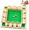 ZITUZY Shut The Box Spiel, Woods Brettspiel, Hölzern Woods Spiel, 4-Spieler Shut The Box Spiel Würfelspiel, Geeignet für 1 Bis 4 Spieler (Grün)
