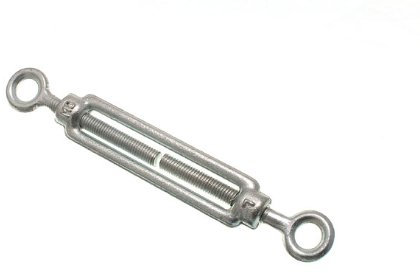 3 X 8mm BZP Steel Turnbuckle with Screw Eye - Wire Tensioning Tool