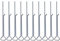Blogiiup Candle Dochthalter, 10pcs Edelstahl -Docht -Zentrierung von Clips -Clips, elastisches Metall -Docht -Zentrierwerkzeug für DIY -Kerzenherstellung