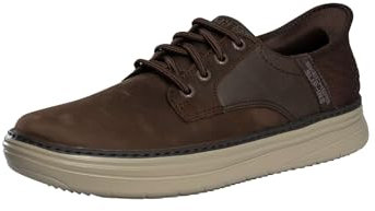 Skechers Zapatillas Hyland sin Cordones para Hombre, Piel de Cacao, 43 EU